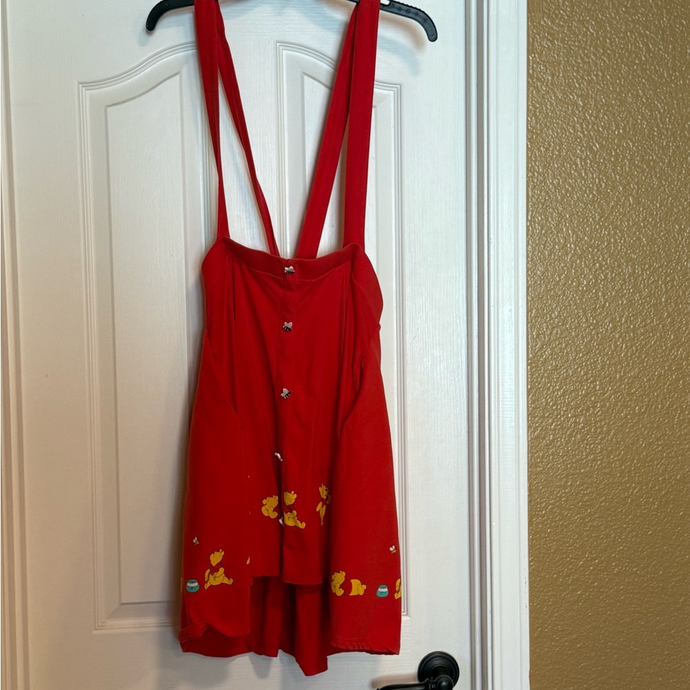Womens Disney overall skirt featuring Winnie the Pooh